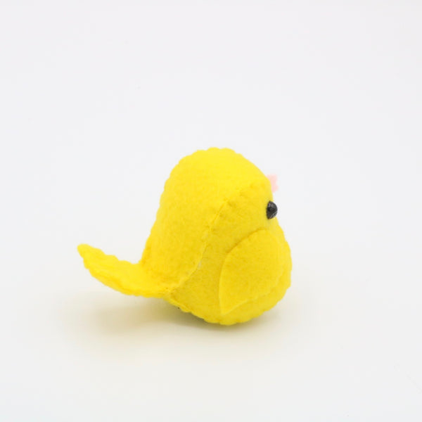 Felt Yellow Canary Bird Plush Back