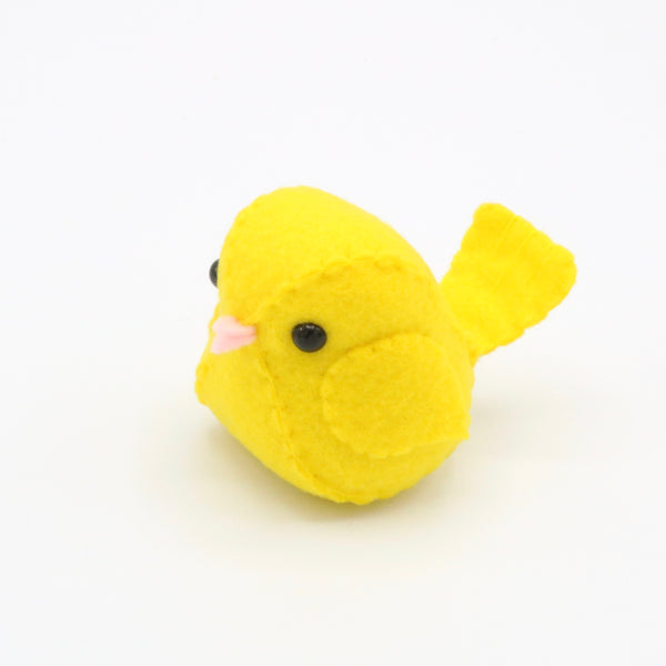 Felt Yellow Canary Bird Plush