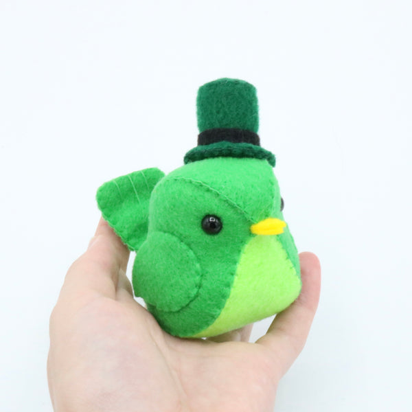 Felt St. Patrick’s Day Bird Plush