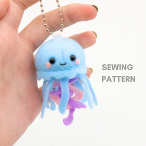 Jellyfish Plush Keychain Pattern Template