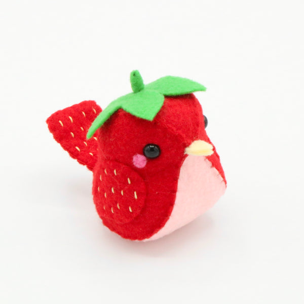 Felt Strawberry Bird Plush
