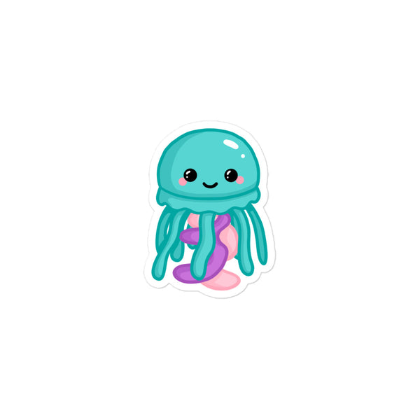 Turquoise Jellyfish Sticker