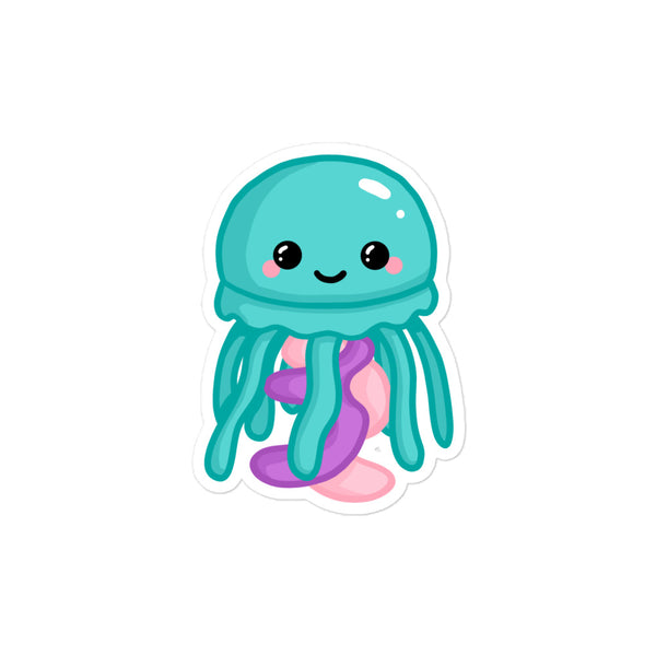 Turquoise Jellyfish Sticker