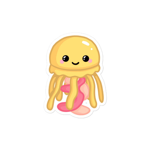 Yellow Jellyfish Sticker