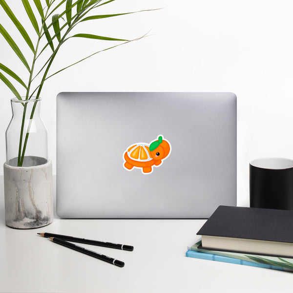 Orange Turtle Sticker