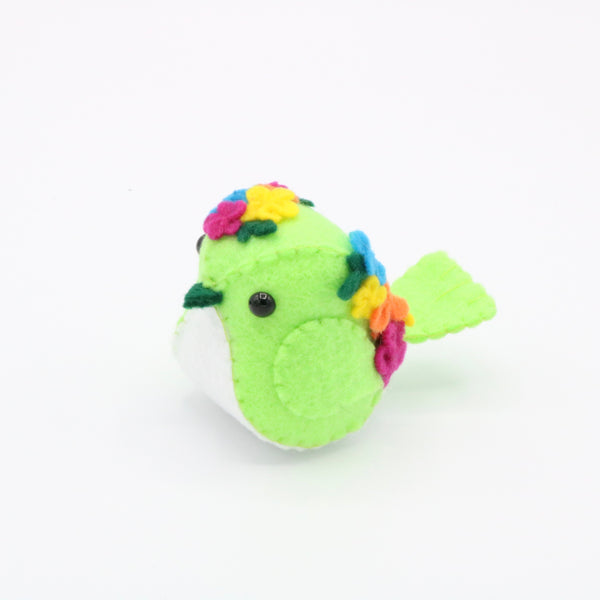 Felt Spring Flowers Bird Plush